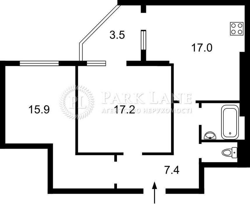 2-кімнатна квартира за адресою (площа 70 м²) - Atlanta.ua - фото 15