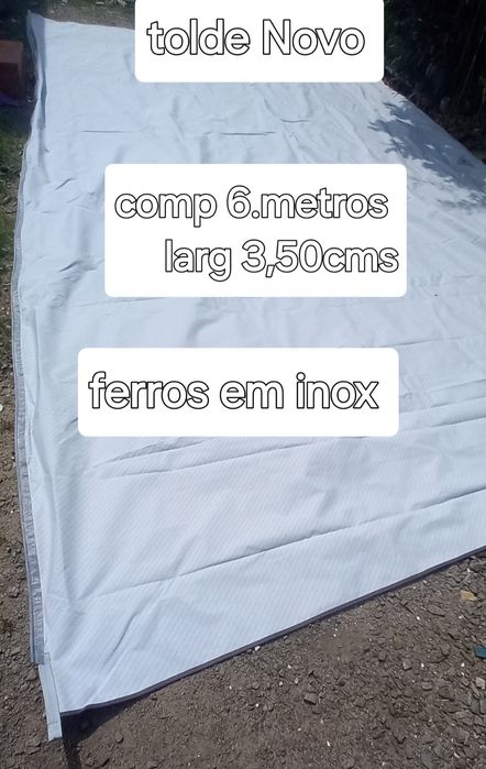 Tolde para caravana 6metros com ferros em inox