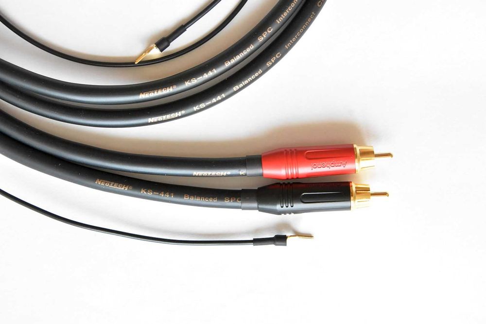 Interkonekt RCA OFC+srebro NEOTECH KHS-441 30/50/75/100/150 gramofon