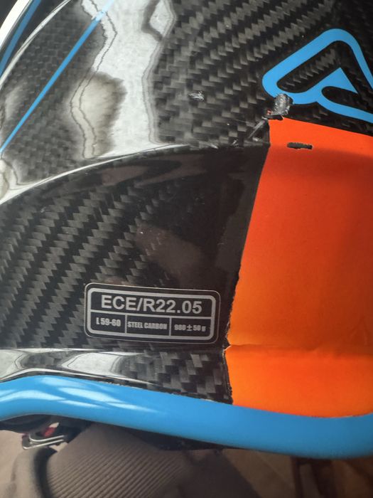 Шлем Acerbis Steel Carbon blue L