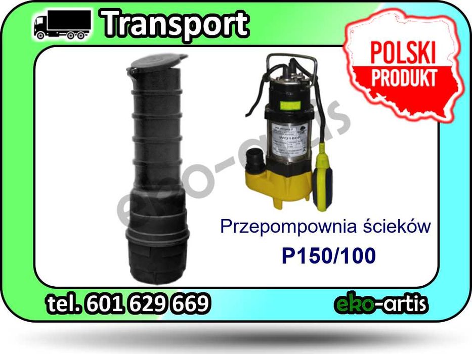 Kompletna przepompownia wody i ścieków oczyszczonych P150/100 WQ180F