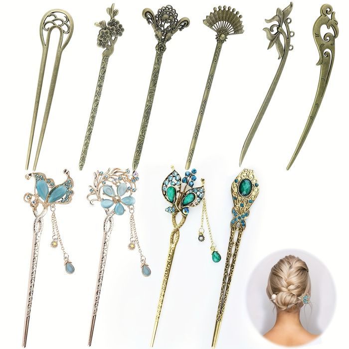 Китайські шпильки для волосся 9 шт.