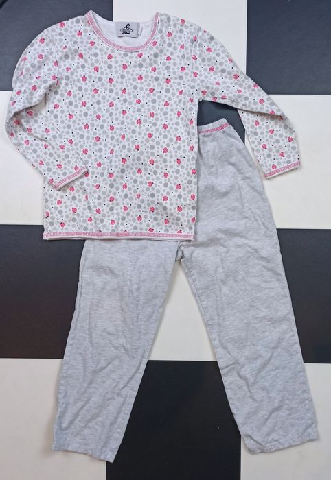 Bawełniana piżama Polska produkcja biedronki i kropeczki 116 cm