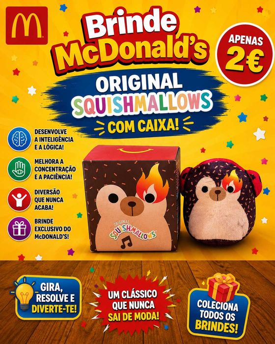 Brinde Macdonalds Original Squishmallows c-caixa