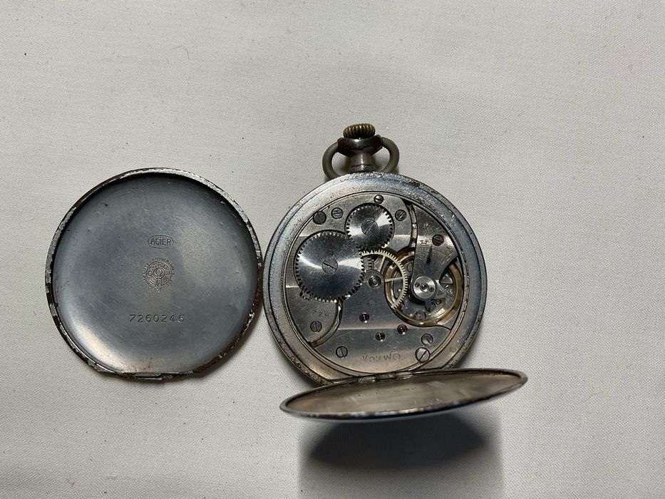 Relogio antigo de bolso Omega a funcionar