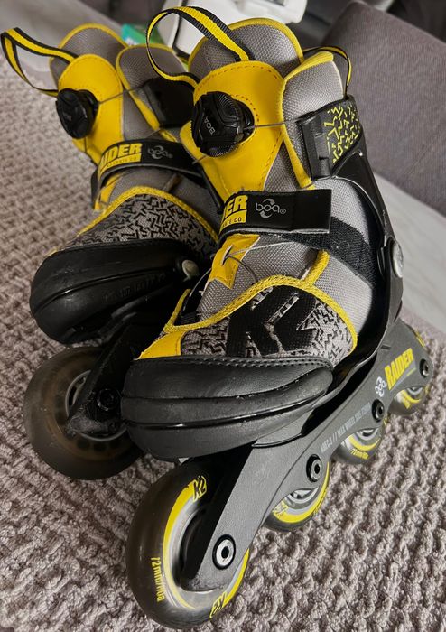 Rolki K2 Raider BOA dla najmłodszych S 29-34 Gray Yellow | Super stan | ProjektJunior.pl