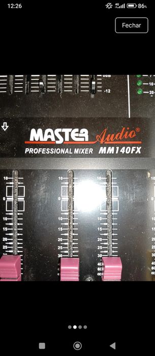 Mesa de som com efeitos  MASTER AUDIO PROFESSIONAL MIXER MM 140 FX