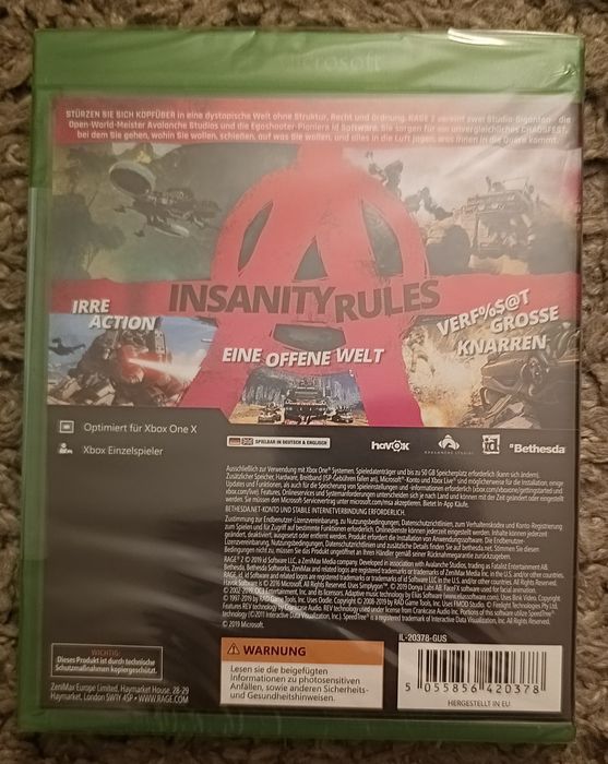 RAGE 2 na xbox x/s nowa w foli