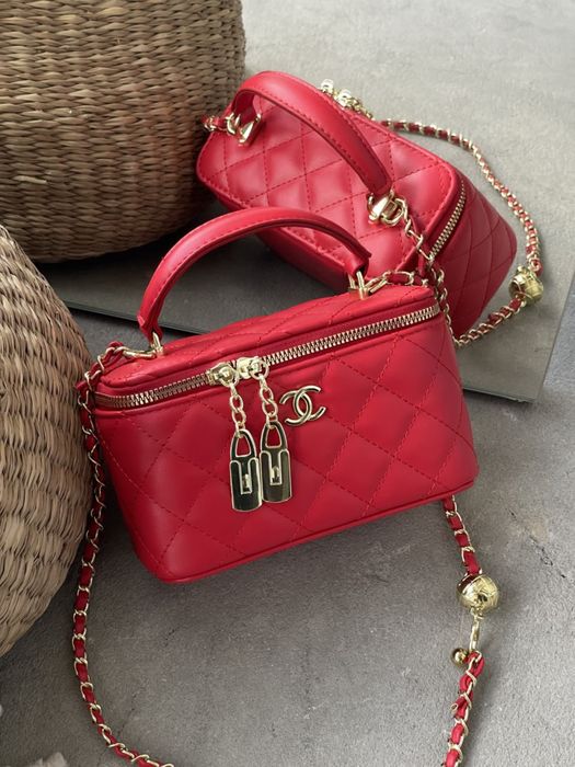 Сумка жіноча Chanel Vanity Case Шанель сумочка-косметичка міні кейс люкс