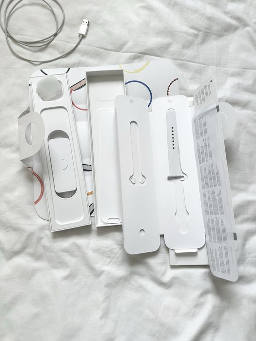apple watch relógio SE 2022 40mm gps+cellular 2 geracao white silver
