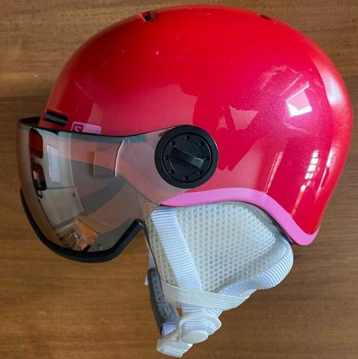 Kask narciarski dziecięcy Grom Visor Salomon Pink 53-56 cm