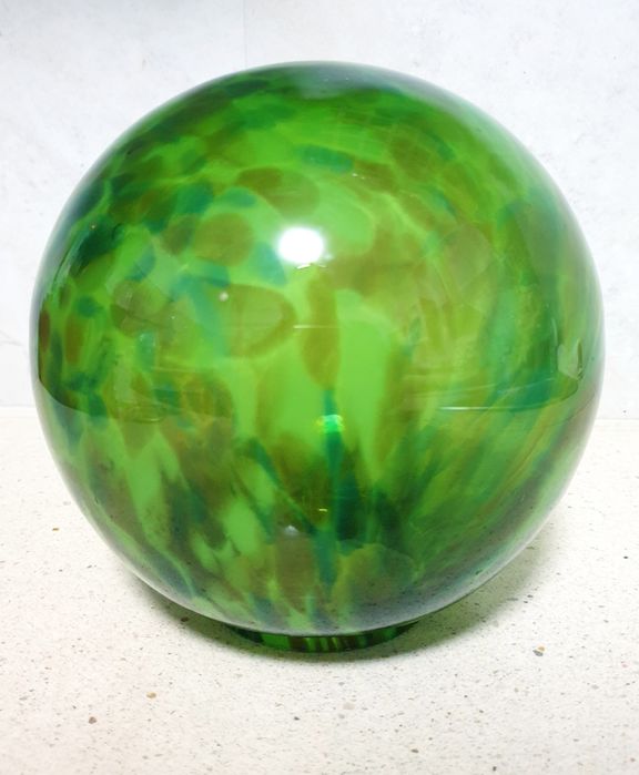 Fantástico globo de candeeiro multicolor em vidro artístico Anos 50