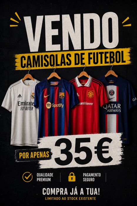 Vendo camisolas de futebom