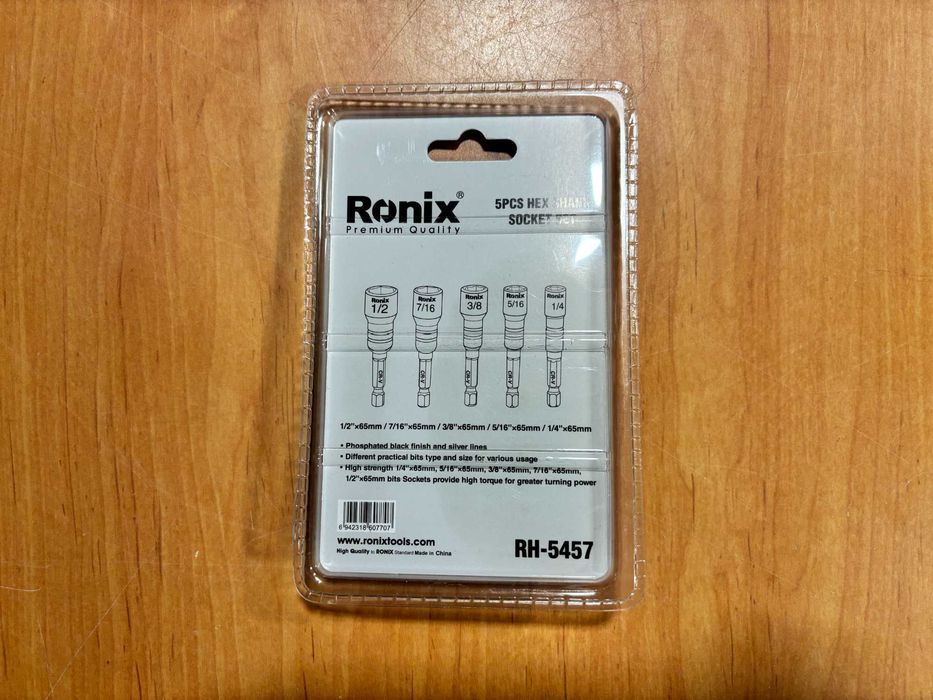RONIX Jogo 5 Chaves Caixa Magnéticas 1/4" RH-5457 | NOVAS