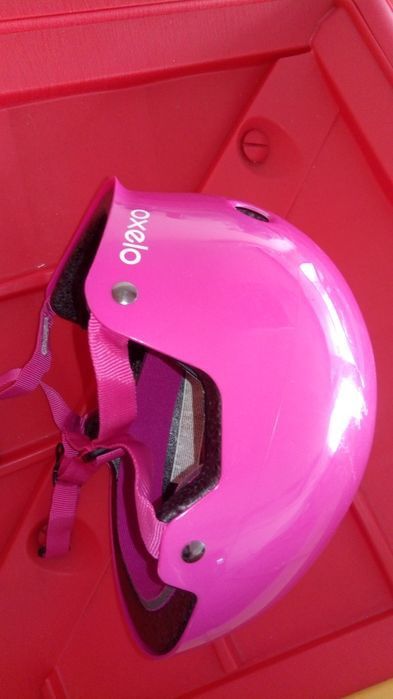 Conjunto proteções e capacete Decathlon completo