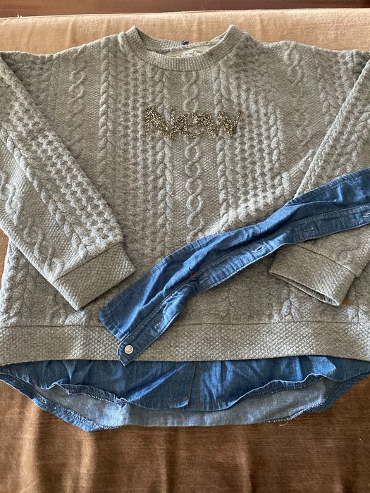 Camisola de Malha Cinzenta