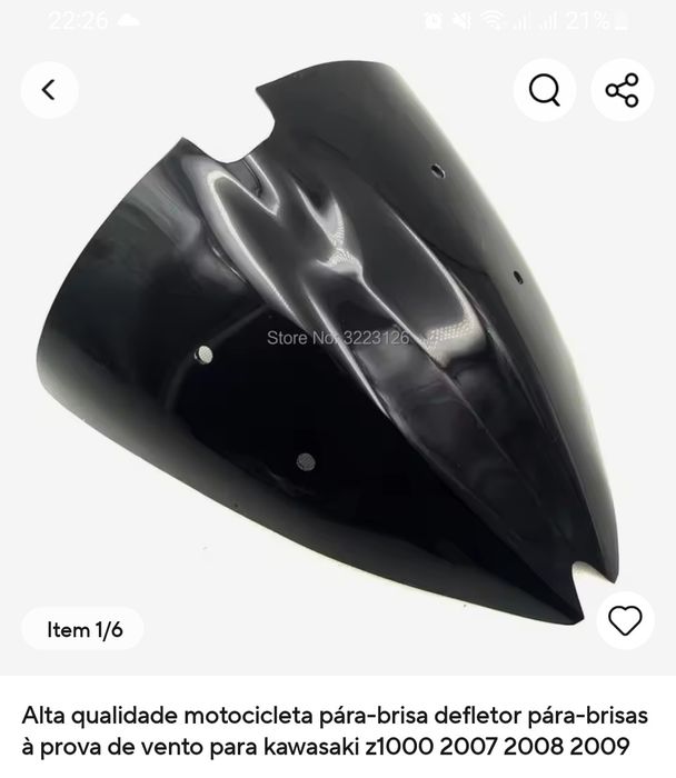 Parabrisa kawasaki z1000