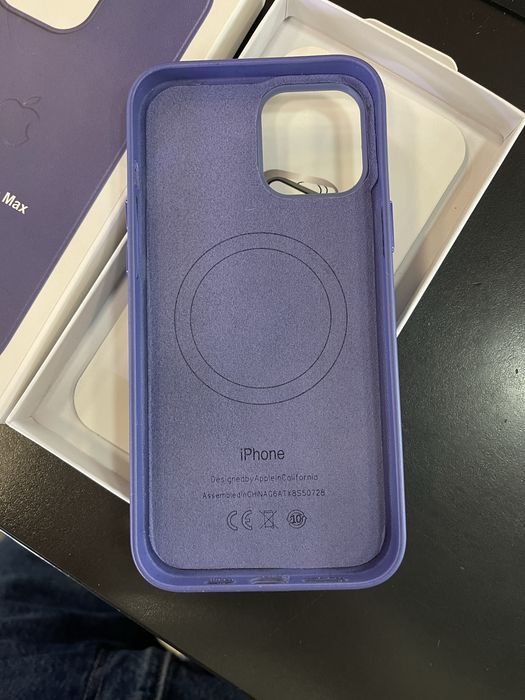 шкіряний чохол Apple для iPhone 12 Pro Max у синьому кольорі