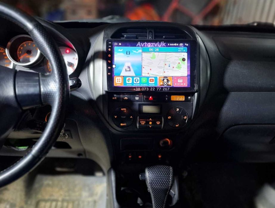 Магнитола RAV4 Toyota RAV 4 GPS DVD USB 2 дин Рав4 CarPlay Android 15