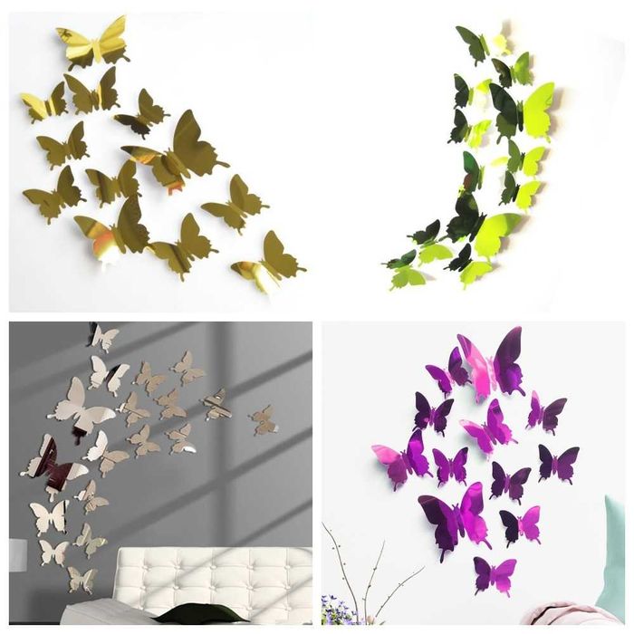 Бабочки для декора помещений, бабочки наклейки на стену