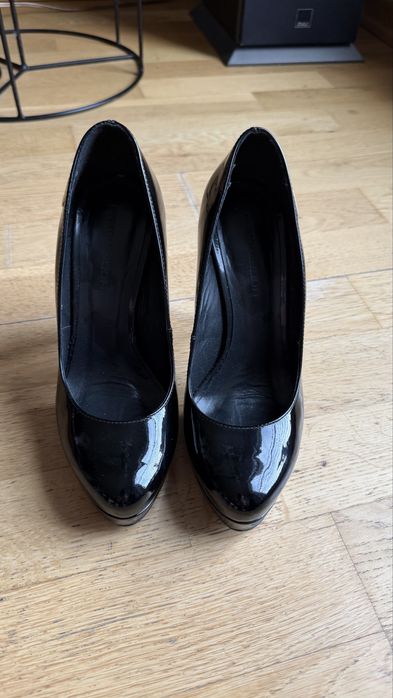Czarne lakierowane szpilki Primamoda r. 35 | Platforma | Eleganckie