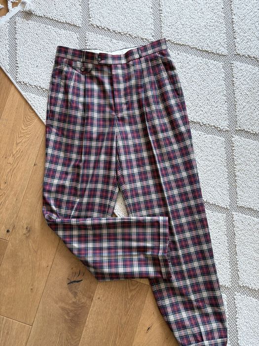 spodnie vintage w kratę S