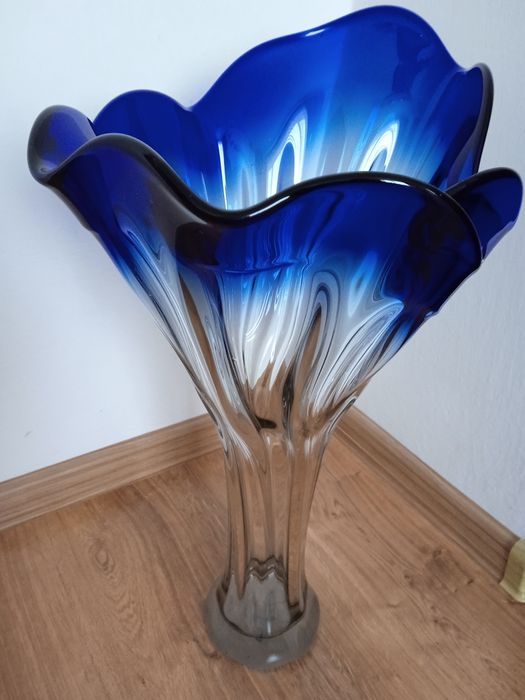 Ваза скляна напольна