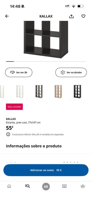 Estante Kallax + 8 cestas Gnabbas - Ikea
