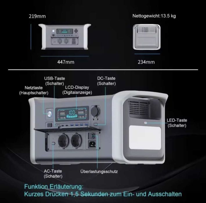 Зарядна станція A Power-1000 1800Вт