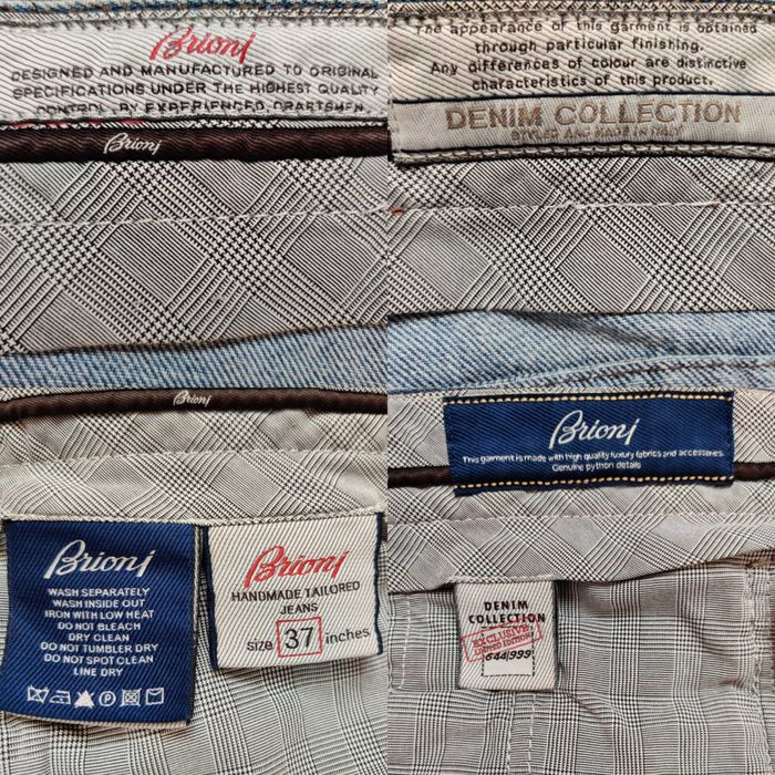 Brioni джинсы прямого кроя с отделкой из кожи питона