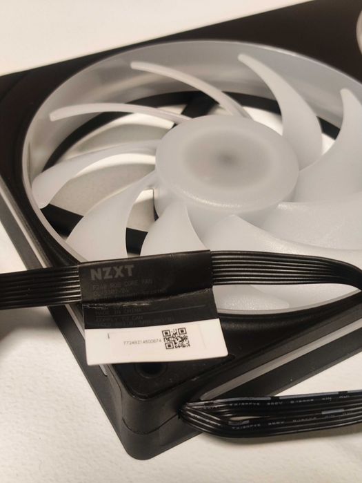Вентилятор NZXT F240 RGB CORE black чорний статичного тиску argb 240мм
