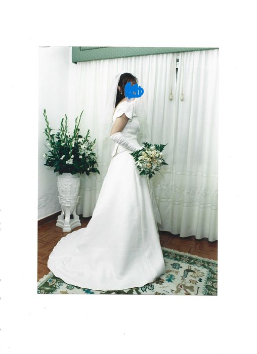 vestido comprido de noiva branco (ver fotos)