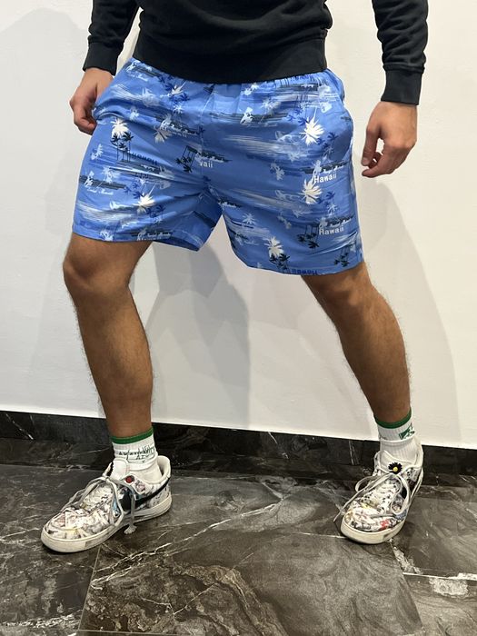 Hawajskie kąpielówki niebieskie nowe spodenki krótkie
