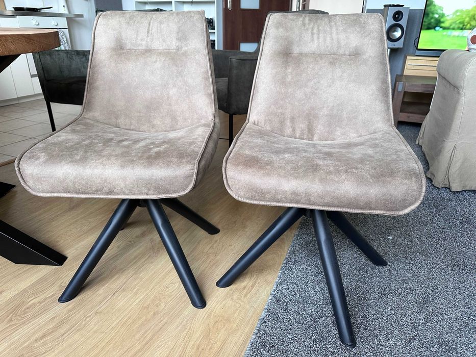 Loftowe Bardzo Wygodne Krzesła Obrotowe Skandynawskie Oryginalne 2 Szt