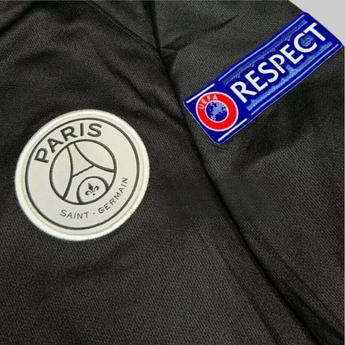 Camiseta masculina manga longa preta Neymar JR #10 PSG retrô Away