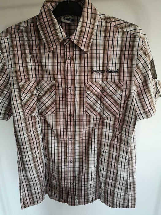 Takko Fashion Southern koszula w kratę z krótkim rękawem 39/40/M