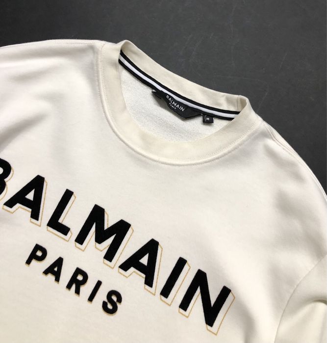 Bluza meska ecru Balmain