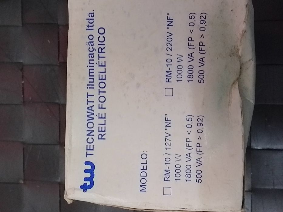 Relé Fotoelétrico Tecnowatt 220V/254V - Modelo RM-1050 NF