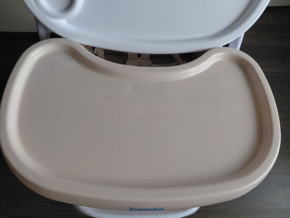 Стілець для годування (шкіряний чохол) Bambi M 3890 Сaramel QT Бежевий