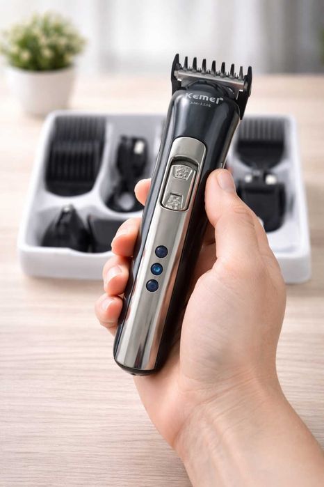 Тример для стрижки Kemei KM-1506 + комплект насадок