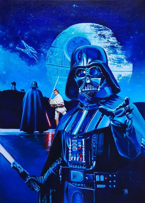 Star Wars Lorde Vader Pintura óleo s/ tela