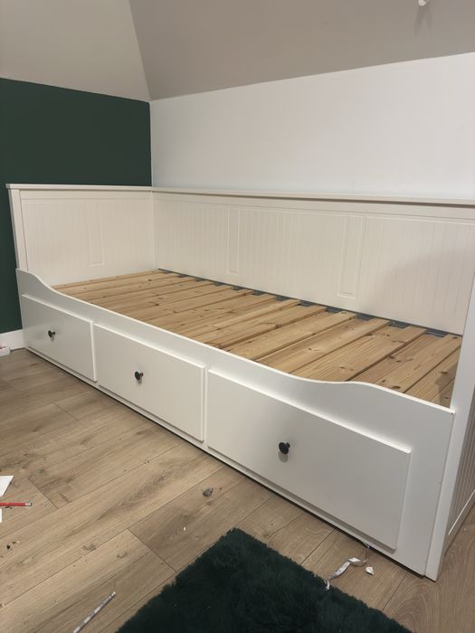 Łóżko Ikea Hemnes Rozsuwane 160x200 i 80x200 złożone King Size Bed
