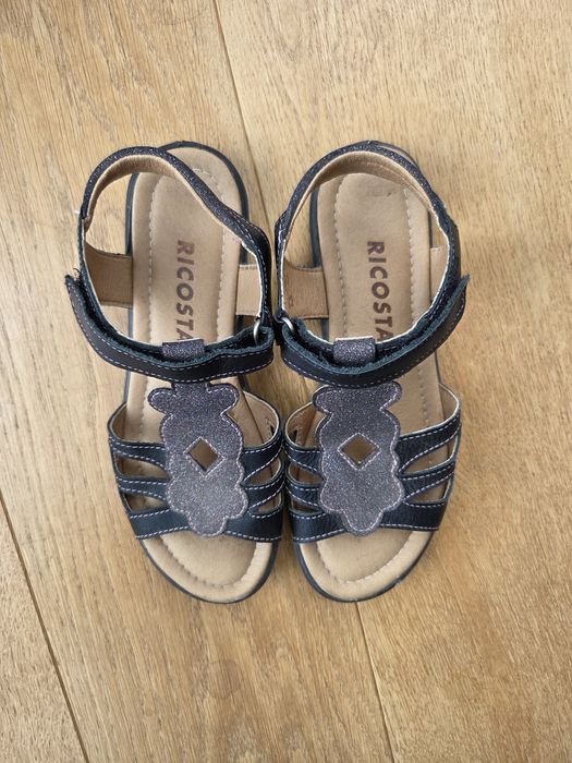 Sandały dziewczęce skórzane r.36