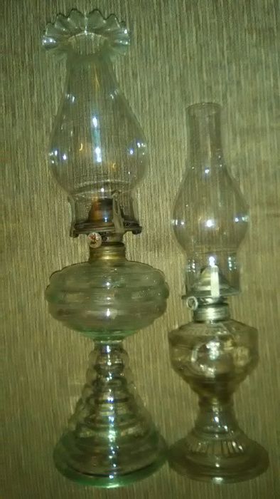 Antique oil and electric lamps