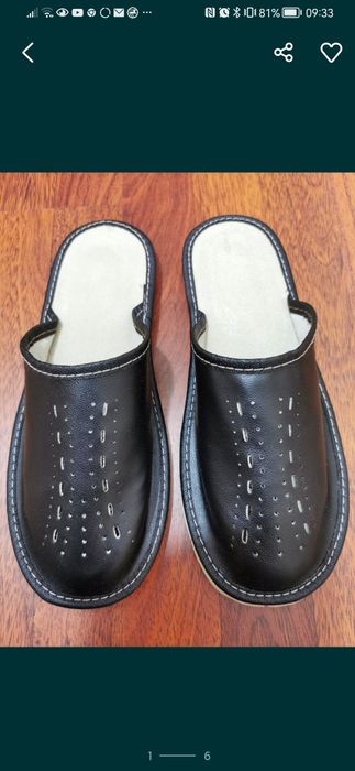 Pantofle Męskie Skórzane