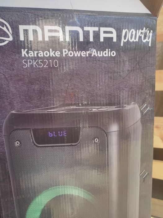 Głośnik bezprzewodowy akumulatorowy Manta USB mikrofon nowy