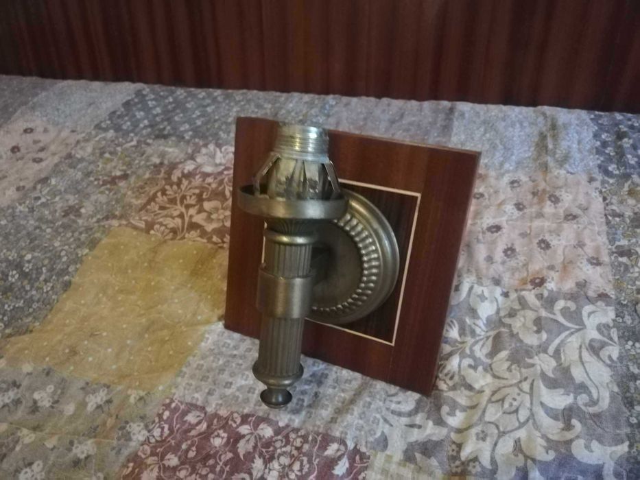 Przedwojenne lustro z kinkietami  art deco secesja  glamur