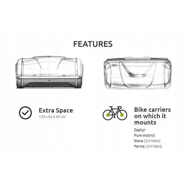 Bagażnik Platforma rowerowa Boks na tył samochodu rower Box GP Parma 4