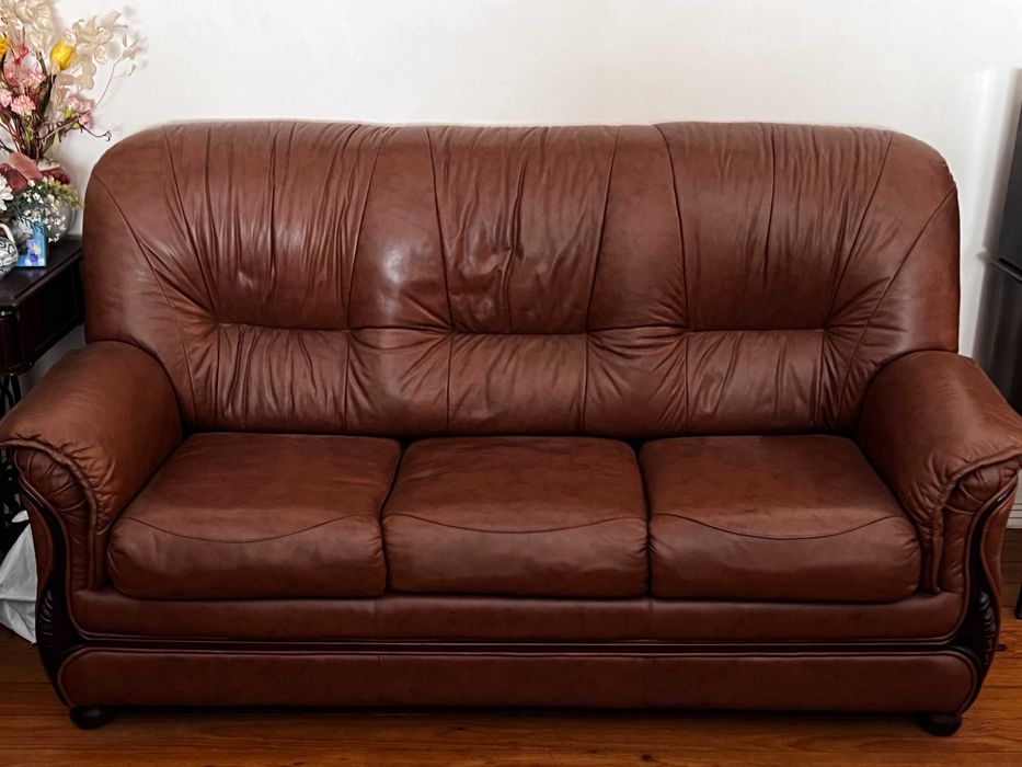 Sofá Cama de 3 lugares e 2 Cadeirões