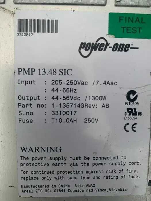 Блок живлення/Заярдка LiFePO4 Power-One PMP 13.48 SIC 1300W,DC45-57V